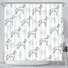 Great Dane With Paws Patterns Print Shower Curtain