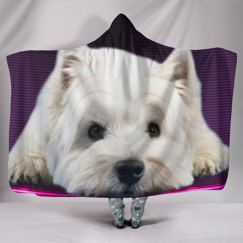 West Highland White Terrier (Westie) Print Hooded Blanket