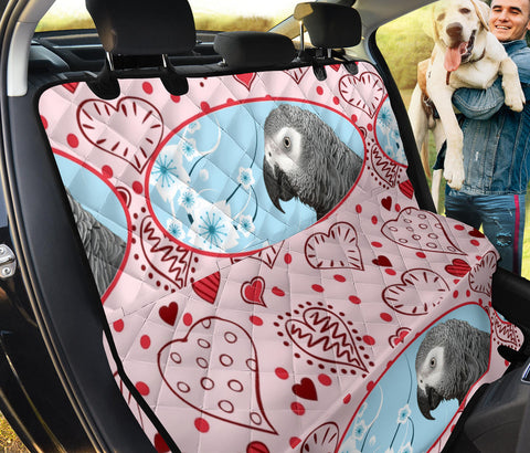 Cute African Grey Parrot Print Pet Seat Covers