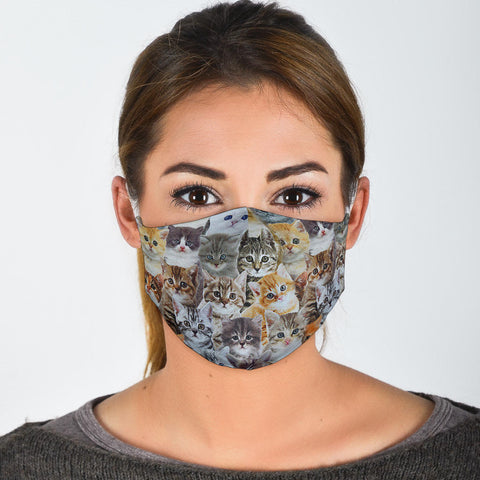 Cute Cats Face Print Face Mask