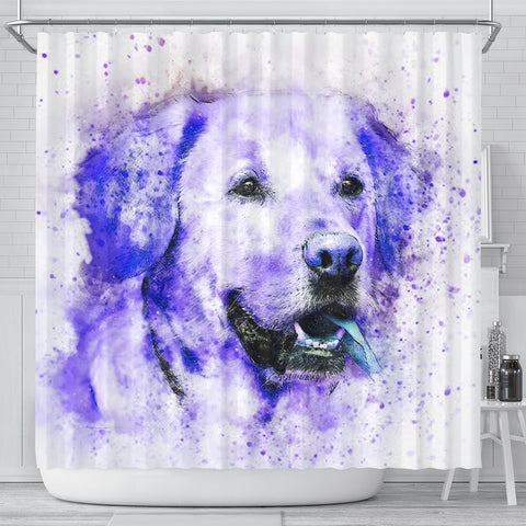 Labrador Dog Watercolor Art Print Shower Curtains