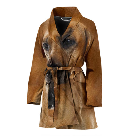 Rhodesian Ridgeback Dog Print Women's Bath Robe