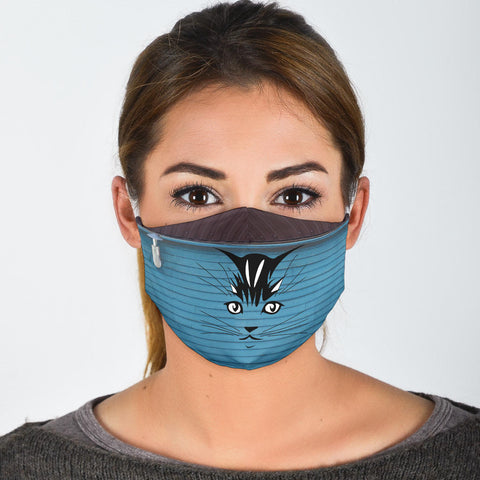 Cat Face Art Print Face Mask