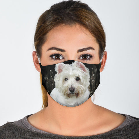 Lovely West Highland White Terrier Print Face Mask