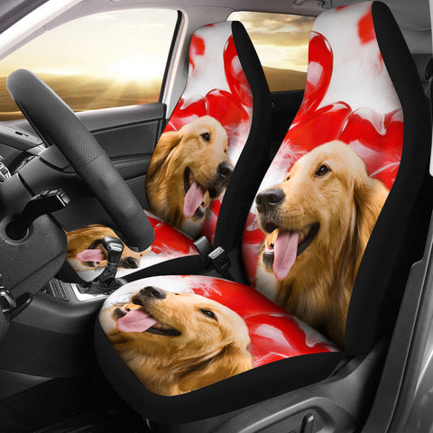 Golden Retriever Dog Print Car Seat Covers