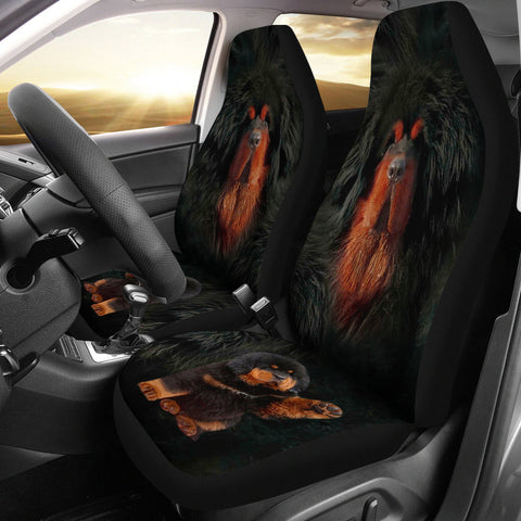 Tibetan Mastiff Dog Print Car Seat Covers