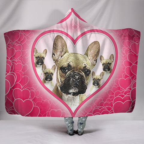 Cutest French Bulldog Print Hooded Blanket