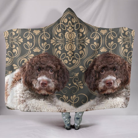 Cute Lagotto Romagnolo Dog Print Hooded Blanket