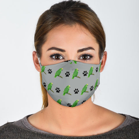 Yellow Headed Parrot Patterns Print Face Mask