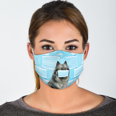 Keeshond Dog Print Face Mask