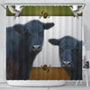 Galloway Cattle (Cow) Print Shower Curtain