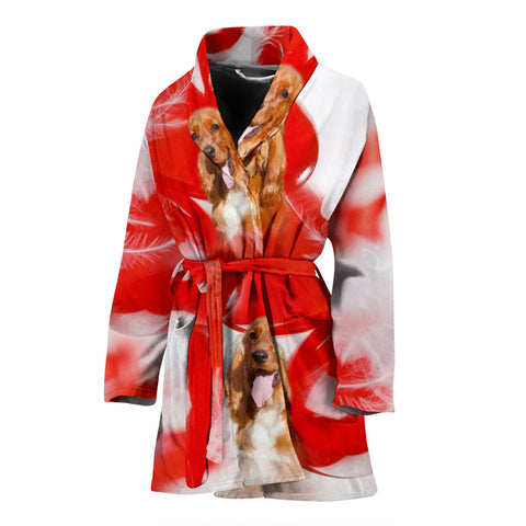 Cocker Spaniel Print Women's Bath Robe