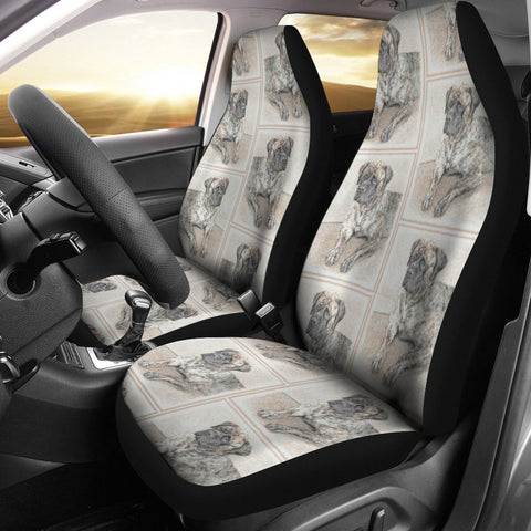 English Mastiff Dog Print Car Seat Covers