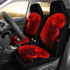 Red Betta Fish Print Car Seat Covers