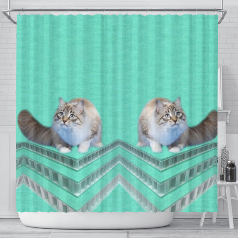 Ragamuffin cat Print Shower Curtain