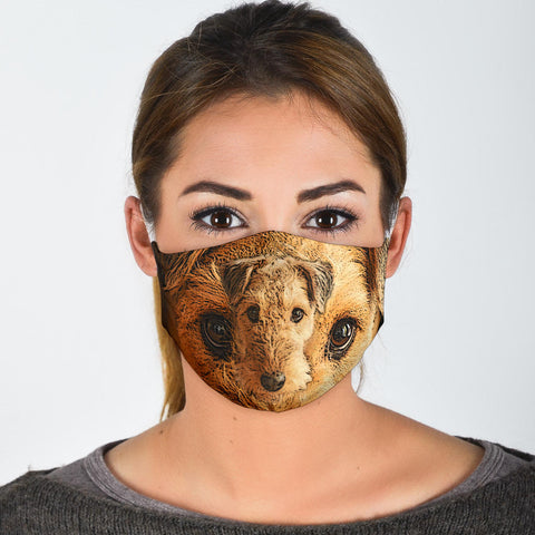 Lovely Airedale Terrier Print Face Mask