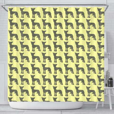 Chinese Crested Dog Pattern Print Shower Curtains