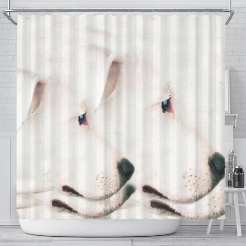 Dogo Argentino Dog Print Shower Curtain