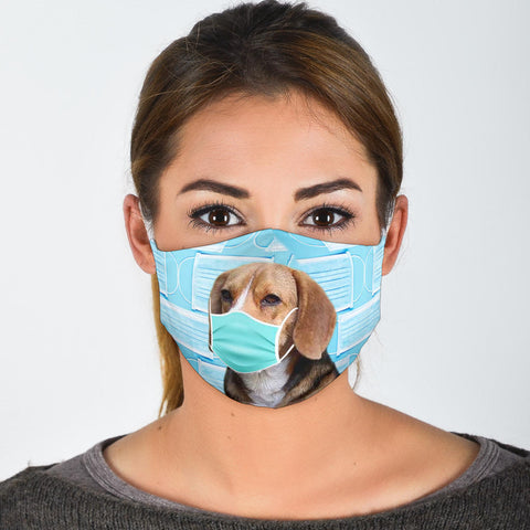 Cute Beagle Dog Print Face Mask