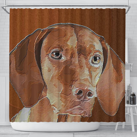Amazing Vizsla Dog Art Print Shower Curtain