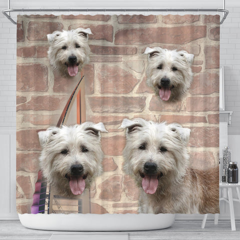 Lovely Glen of Imaal Terrier Print Shower Curtains