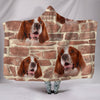 Irish Red and White Setter Print Hooded Blanket