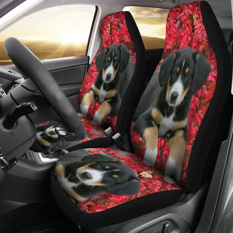 Entlebucher Mountain Dog On Pink Print Car Seat Covers