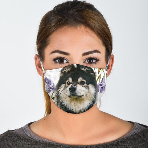 Finnish Lapphund Floral Print Face Mask