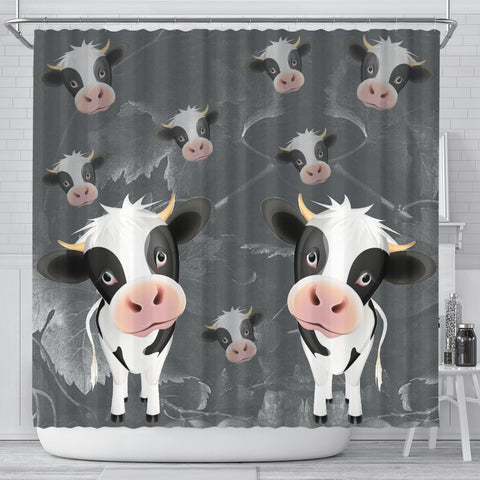 Cute Cow Print Shower Curtain