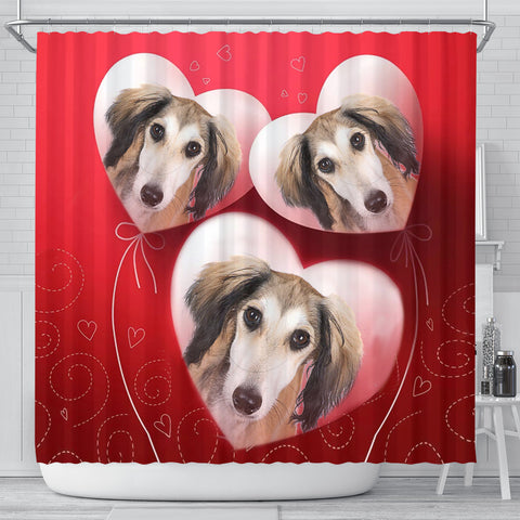 Saluki Dog Print Shower Curtain