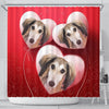 Saluki Dog Print Shower Curtain