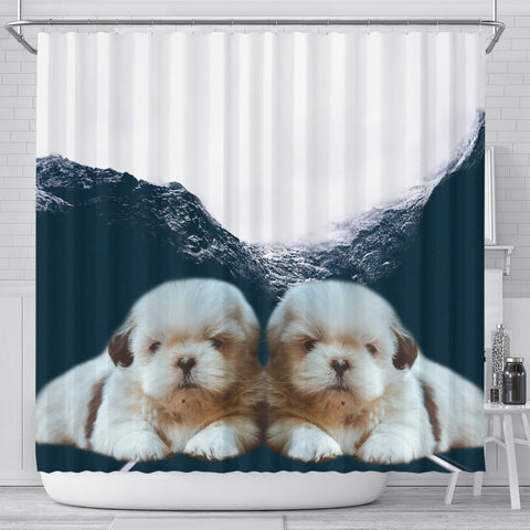 Shih Tzu Print Shower Curtain