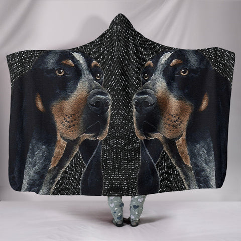 Amazing Bluetick Coonhound Dog Print Hooded Blanket