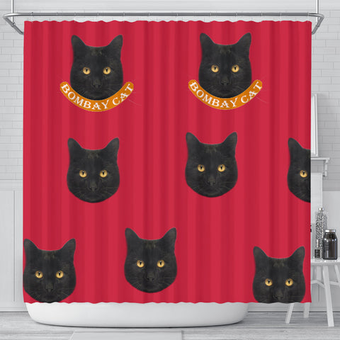 Cute Bombay cat Print Shower Curtain