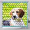 Lovely Beagle Dog Art Print Shower Curtains