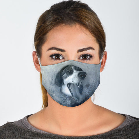 Smiling Whippet Print Face Mask