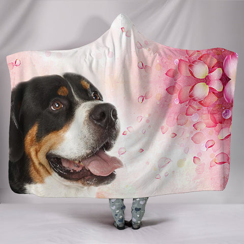 Greater Swiss Mountain Dog Print Hooded Blanket