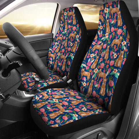 Australian Cattle Dog Floral Print Car Seat Covers