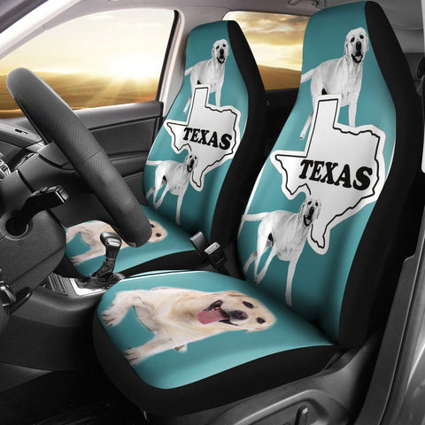 Labrador Retriever Print Car Seat CoverTX State