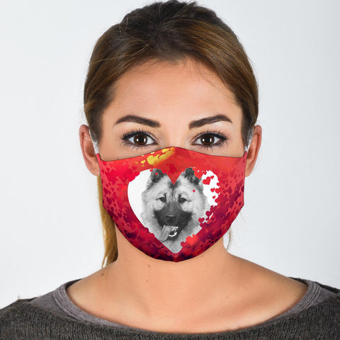 Lovely Norwegian Elkhound Print Face Mask