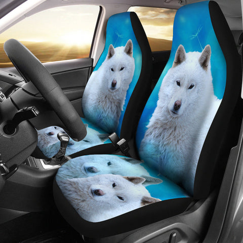 Amazing Hokkaido Dog Print Car Seat Covers