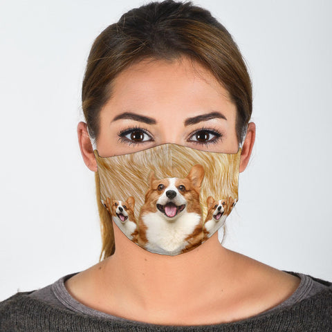 Lovely Pembroke Welsh Corgi Print Face Mask