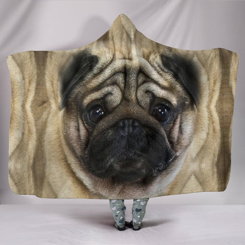 Amazing Pug Dog Print Hooded Blanket