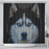 Amazing Siberian Husky Dog Print Shower Curtains