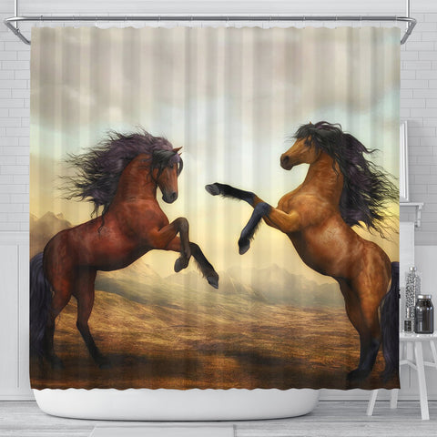 Wild Horse Art Print Shower Curtain