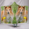 Shetland Sheepdog Art Print Hooded Blanket