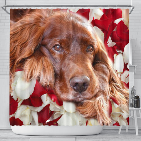 Lovely Irish Setter Print Shower Curtains