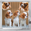 Cavalier King Charles Spaniel Print Shower Curtain