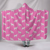 Australian Cattle Dog Pattern Print Pink Hooded Blanket