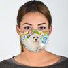 Cute Maltese Dog Print Face Mask